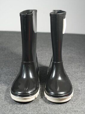 Marc Jacobs Skull Head Knew High Black &White kids Rubber Rain Boots Size 2